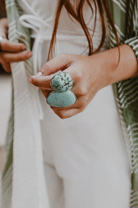 Oversized Turquoise Drop Ring