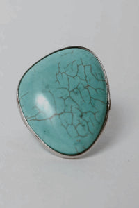 Oversized Turquoise Drop Ring