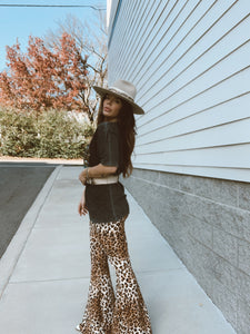 Leopard Print Ultra Flare Pant