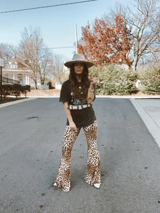 Leopard Print Ultra Flare Pant